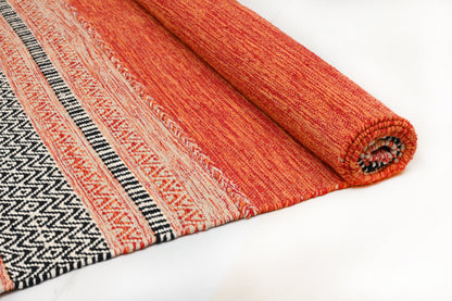 Alfombra Kilim de Algodón – Borde Acabado