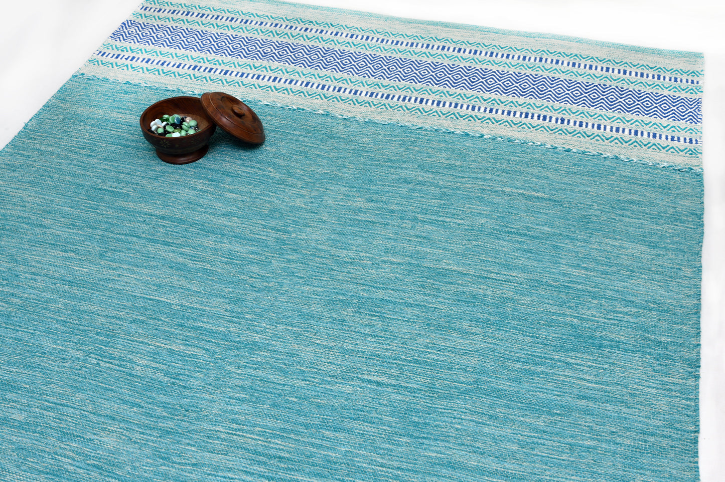 Alfombra Kilim de Algodón – Borde Acabado