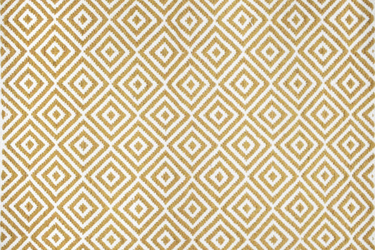 Alfombra de Algodón con Patrón de Diamante – Borde Acabado