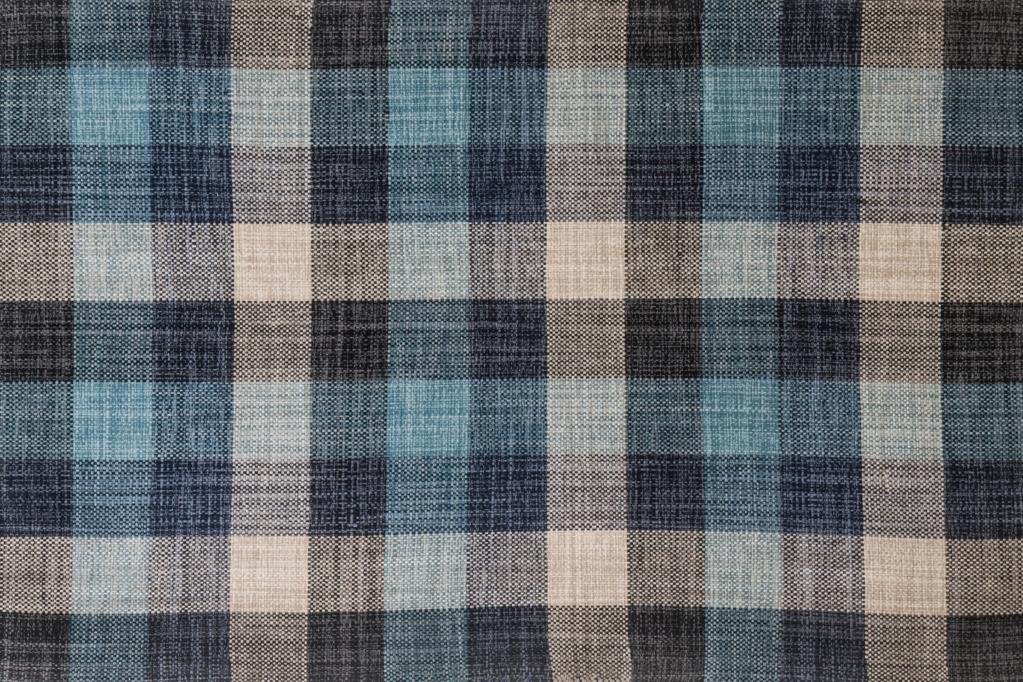 Alfombra de Algodón a Cuadros – Tejido con Borde