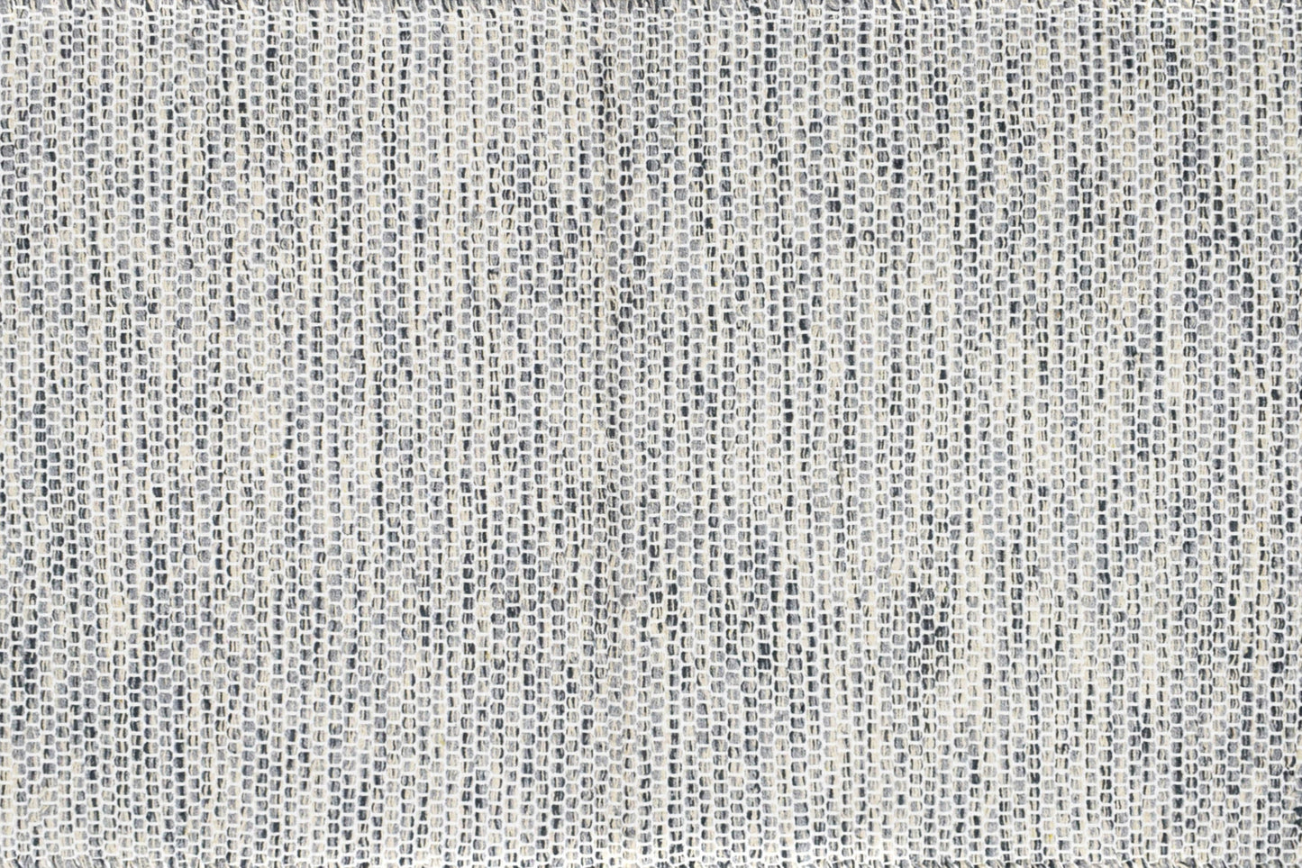 Alfombra de Algodón Plateada con Borde Carbón