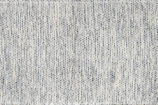 Alfombra de Algodón Plateada con Borde Carbón