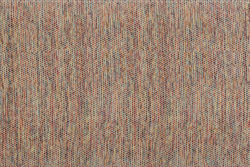 Alfombra de Algodón Multicolor con Borde Naranja