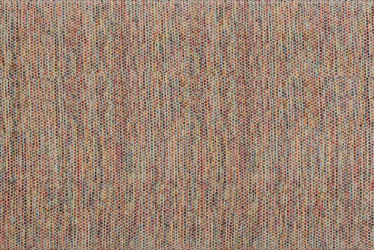 Alfombra de Algodón Multicolor con Borde Naranja