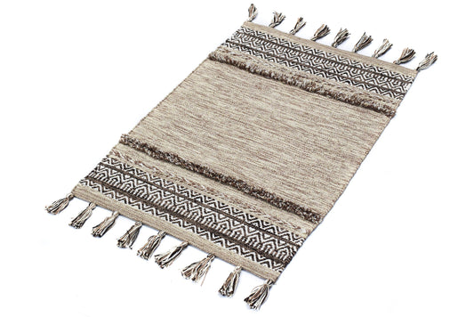 Alfombra Kilim de Algodón – Textura Shaggy 