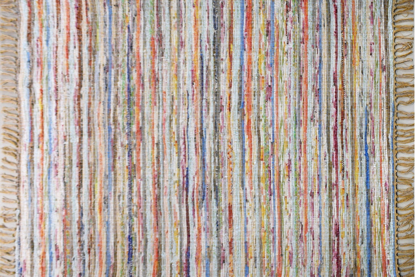 Alfombra Chindi Estampada Multicolor con Borde