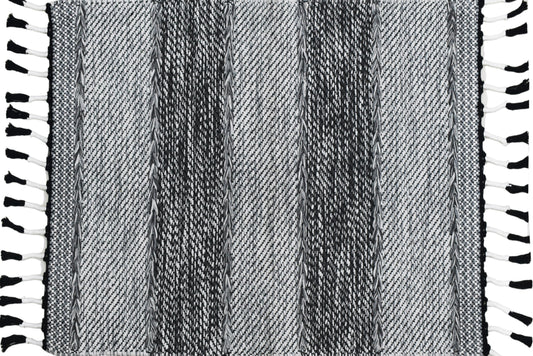 Alfombra Dhurrie de Algodón – Con Borde y Flecos