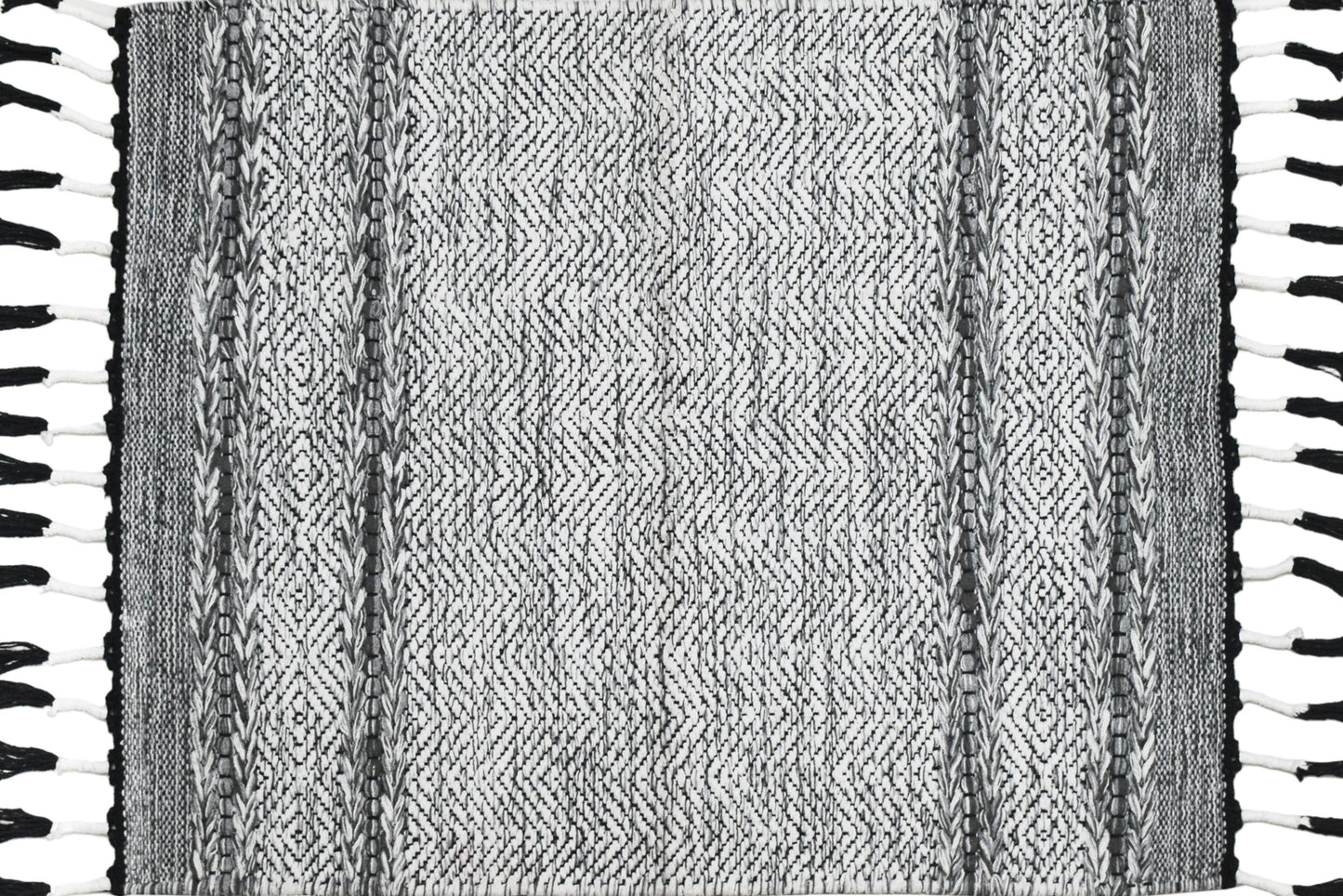 Alfombra Dhurrie de Algodón – Con Borde y Flecos 