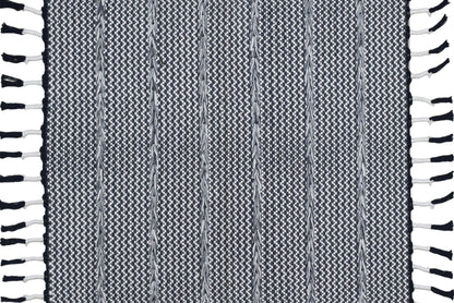 Alfombra Dhurrie de Algodón – Con Borde y Flecos