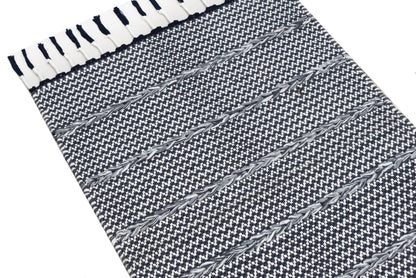 Alfombra Dhurrie de Algodón – Con Borde y Flecos