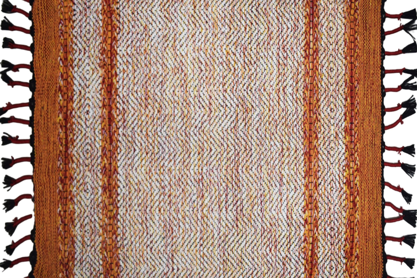 Alfombra Dhurrie de Algodón – Con Borde y Flecos