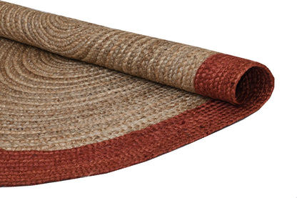 Alfombra Redonda de Yute Trenzado – Con Borde