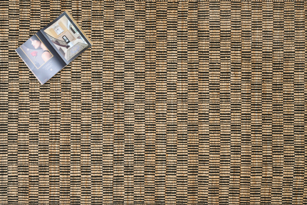 Alfombra Dhurrie de Yute Hecha a Mano – Borde Acabado