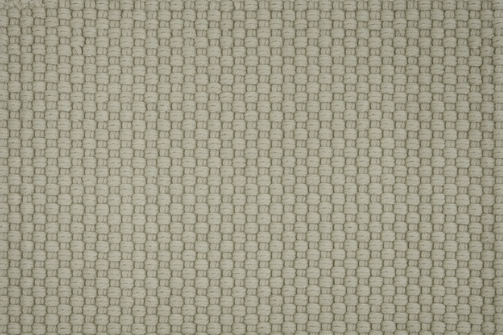 Alfombra beige de PET tejida a mano