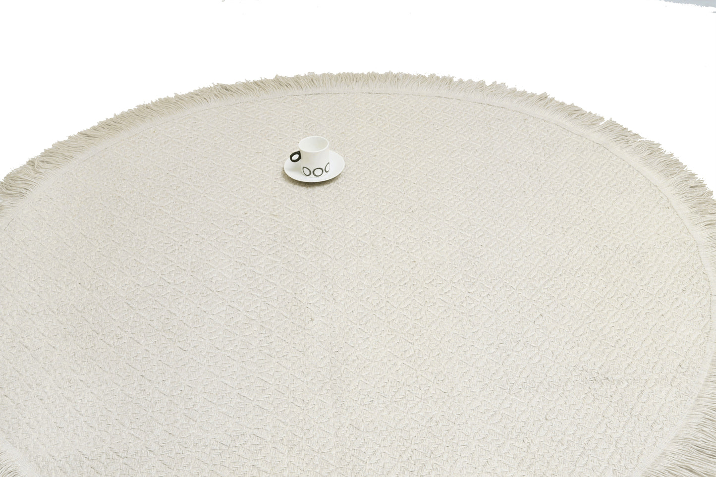 Alfombra Redonda de Yute – Con Base Antideslizante