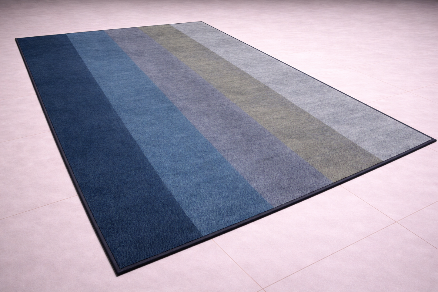 Alfombra de Algodón Tejida a Mano Horizonte Índigo
