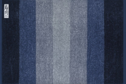 Alfombra de Algodón con Rayas “Ocean Mist” en Tonos Azules