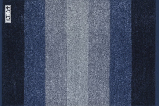 Alfombra de Algodón con Rayas “Ocean Mist” en Tonos Azules