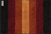 Alfombra de Algodón con Rayas “Midnight Ember” en Negro, Rojo y Vino