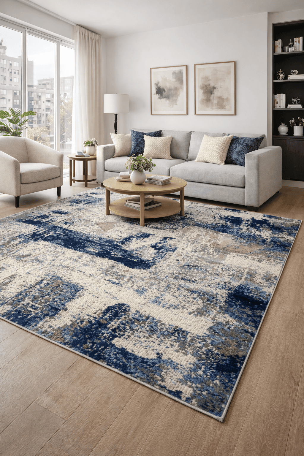 Alfombra Wyn Storm Abstracta Lavable