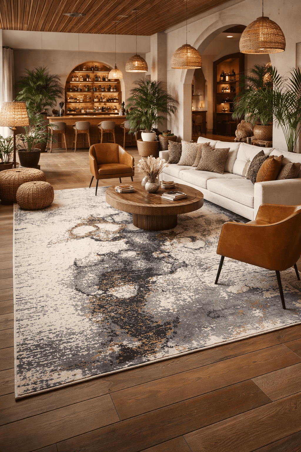 Alfombra Lavable Drift Burn Abstracta