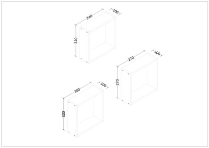 Estantería Decorativa de Cubos – Juego de 3 
