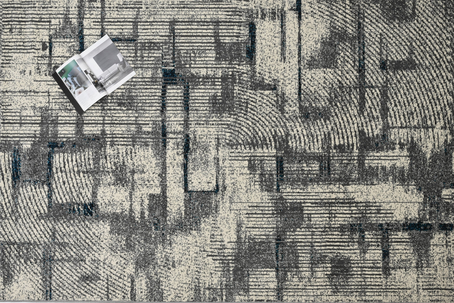 Alfombra Moderna con Textura – Gris y Crema