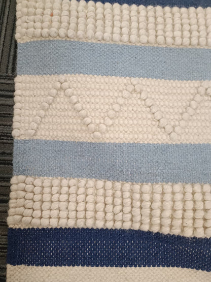 Alfombra Lana Durrie Rayas Azul