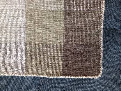 Alfombra durrie de lana tejida a mano – patrón de cuadros (colores surtidos)
